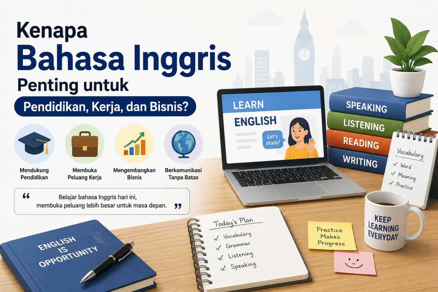 Kenapa Bahasa Inggris Penting untuk Pendidikan, Kerja, dan Bisnis?